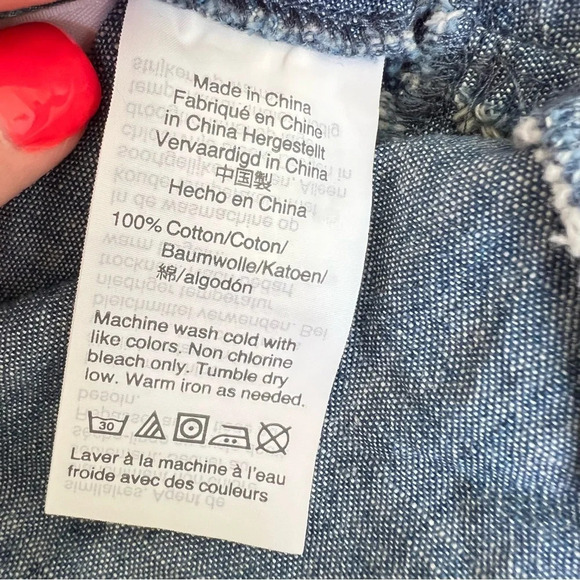 J. Crew Factory Chambray Wrap Dress Size 4 - Picture 12 of 15